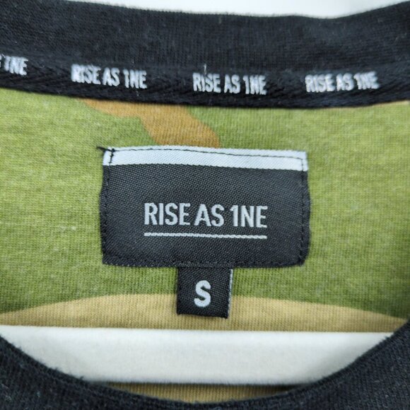 Rise As 1ne Men Small Colored Paint Patched Zipper Yeezy Longline T Shirt Black - Picture 9 of 13